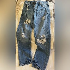 Free People Distressed Boyfriend Jeans